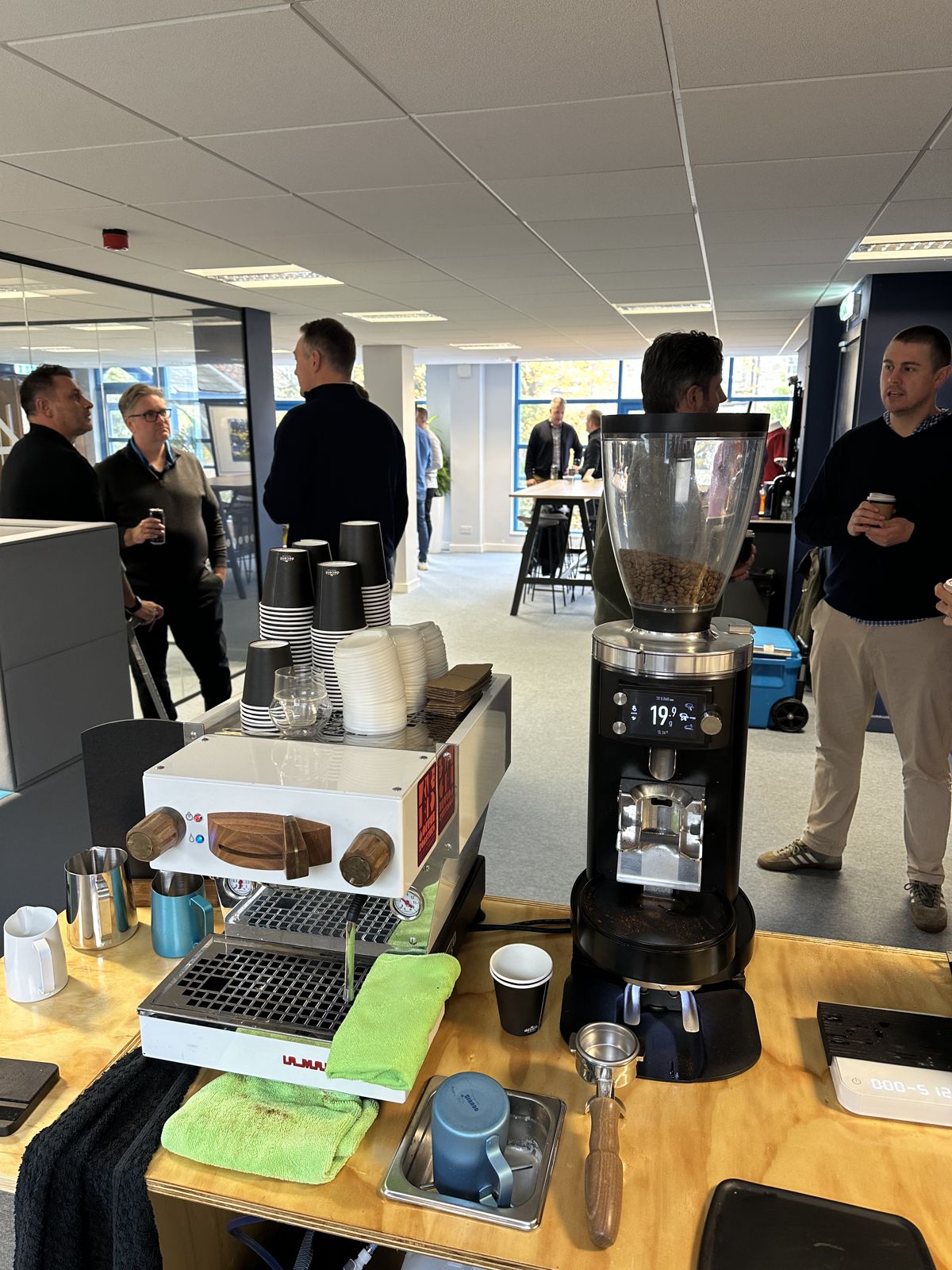 The cart serving staff in an open plan office